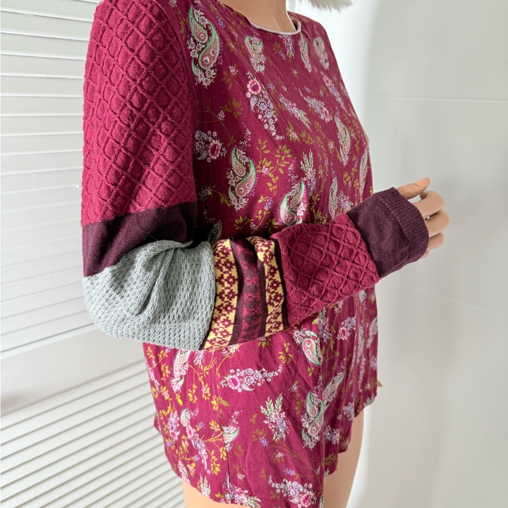 Sundance boho floral long sleeve top size large - Picture 4 of 12